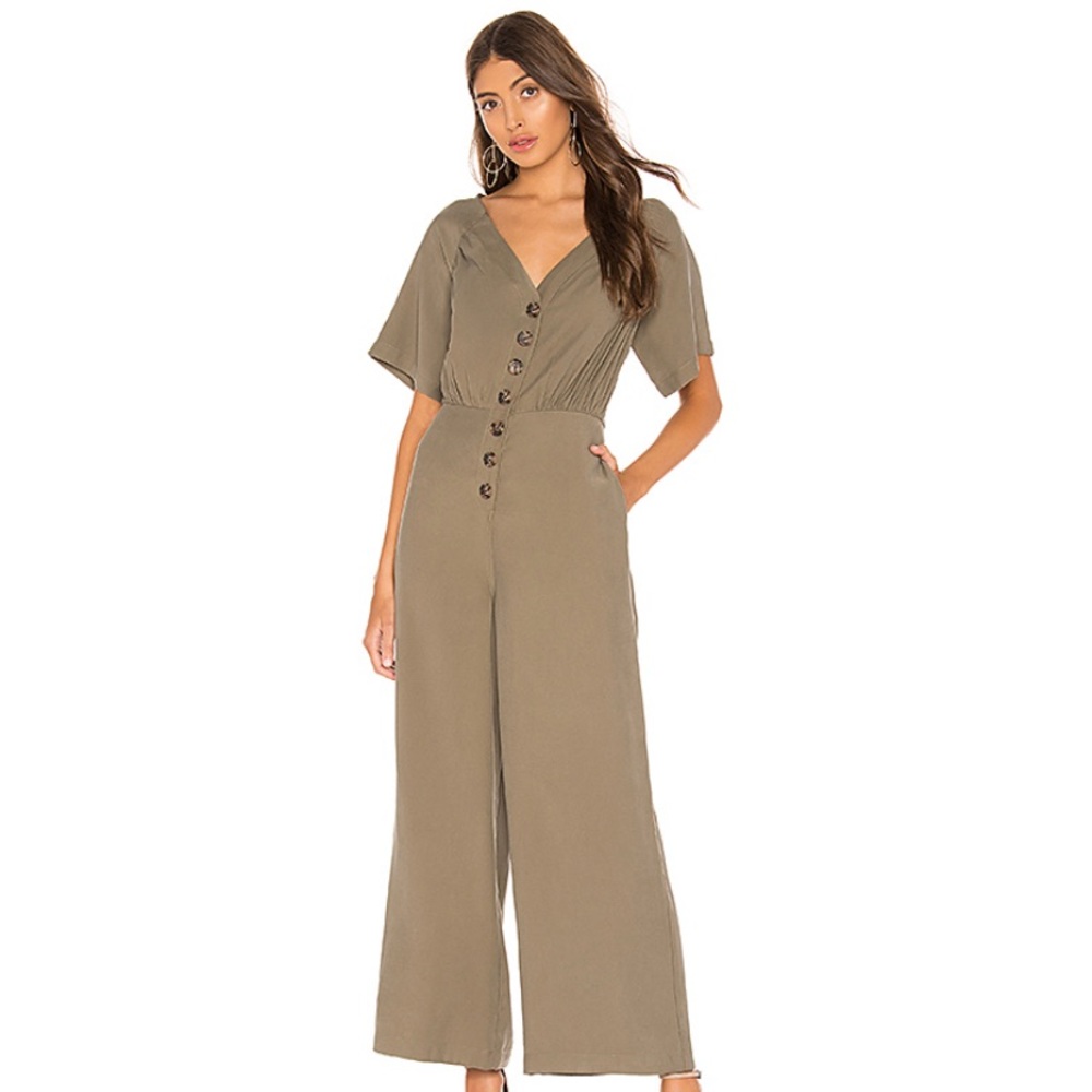NWT L’Academie Lissa Jumpsuit Olivine Green S/2-4